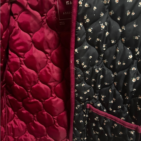 Free Assembly Floral Girls Quilted Puffer Jacket size XL - Picture 5 of 7